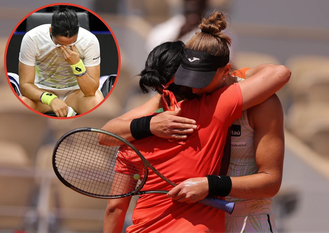Ons Jabeur i Beatriz Haddad Maia podczas French Open Ons Jabeur i Beatriz Haddad Maia podczas French Open