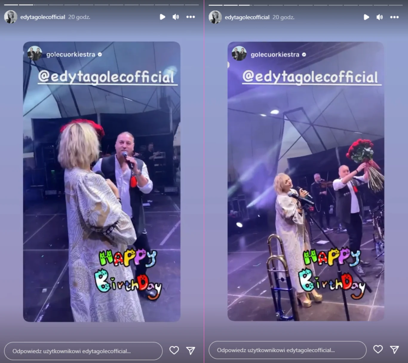 Edyta Golec urodziny spędziła na scenie