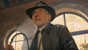 Harrison Ford w scenie z filmu "Indiana Jones i artefakt przeznaczenia"