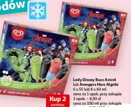 Algida Avengers Lody 480 ml (8 sztuk)