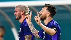 Lionel Messi w meczu reprezentacji Argentyny