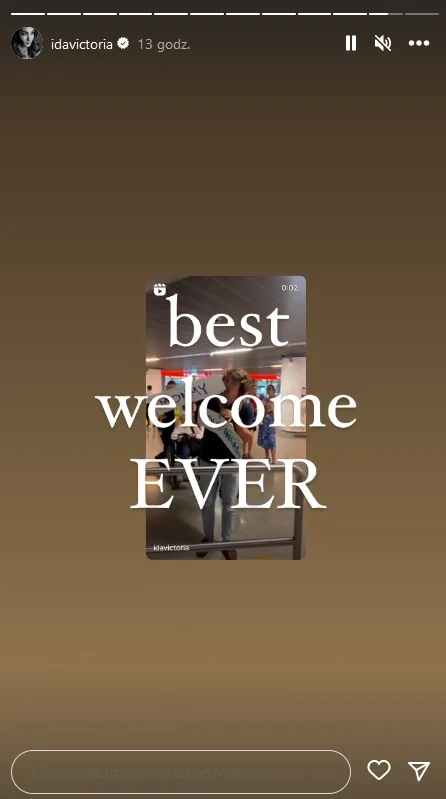 Ida Nowakowska wzruszyła się powitaniem męża i synka