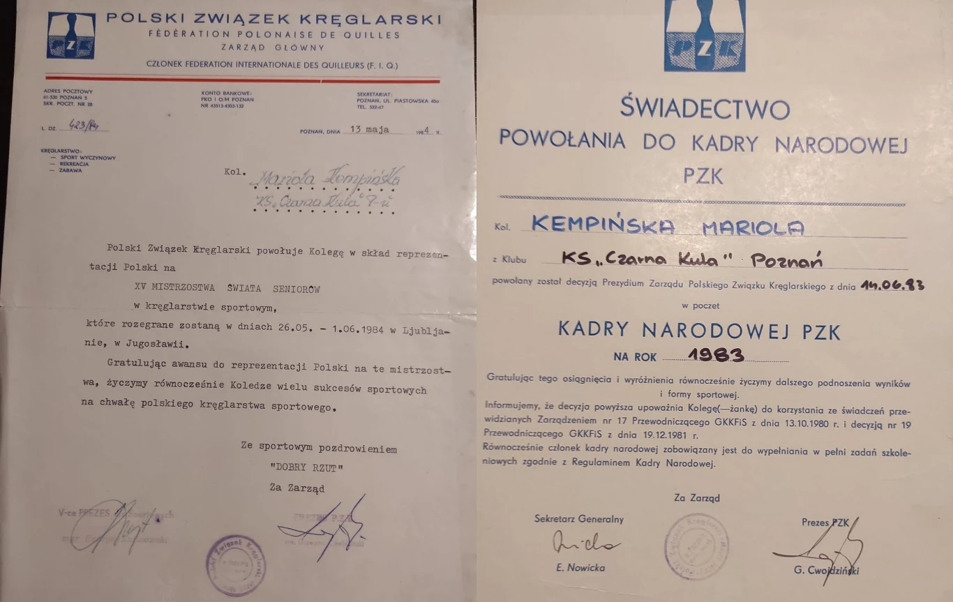 Świadectwo powołania do kadry Świadectwo powołania do kadry