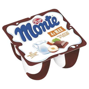 Zott Monte Deser mleczny z czekoladą i orzechami 400 g (4 x 100 g) - 0