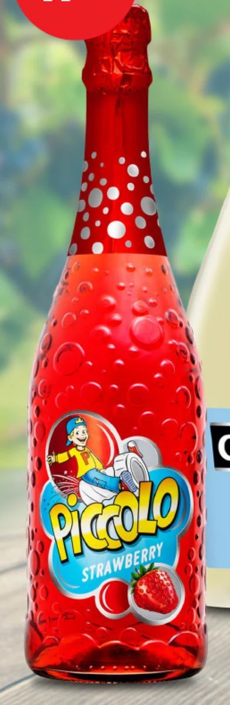 Piccolo Napój bezalkoholowy gazowany o smaku truskawkowym 750 ml