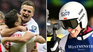 Sławomir Peszko (na zdjęciu w objęciach Roberta Lewandowskiego) ma zmierzyć się w oktagonie ze skoczkiem narciarskim - Piotrem Żyłą