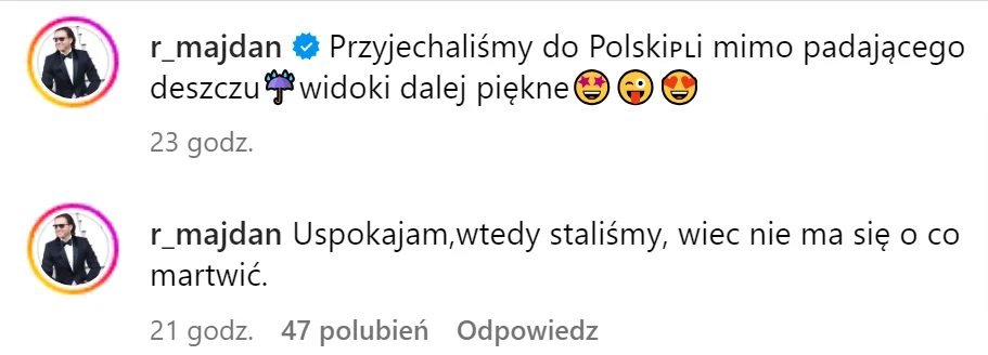 Radosław Majdan uspokaja