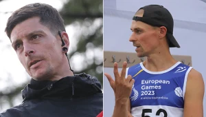 Skoki narciarskie. Trener naszej reprezentacji Thomas Thurnbichler oraz polski skoczek - Piotr Żyła