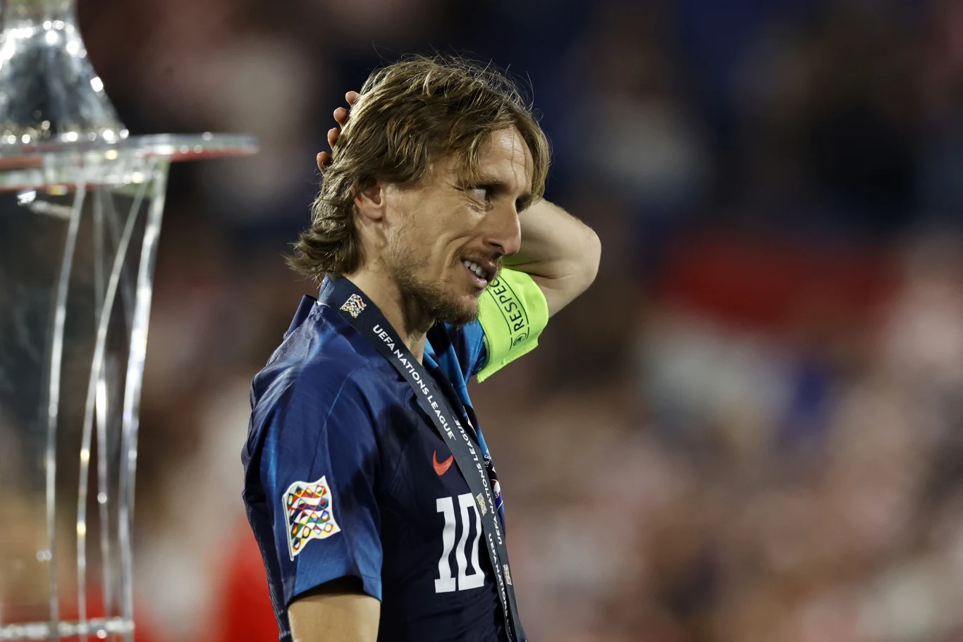 Luka Modrić w meczu Chorwacji z Hiszpanią w finale Ligi Narodów Luka Modrić w meczu Chorwacji z Hiszpanią w finale Ligi Narodów