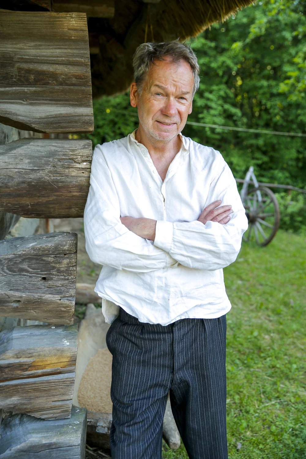 Mirosław Baka na planie filmu "Sami swoi. Początek"