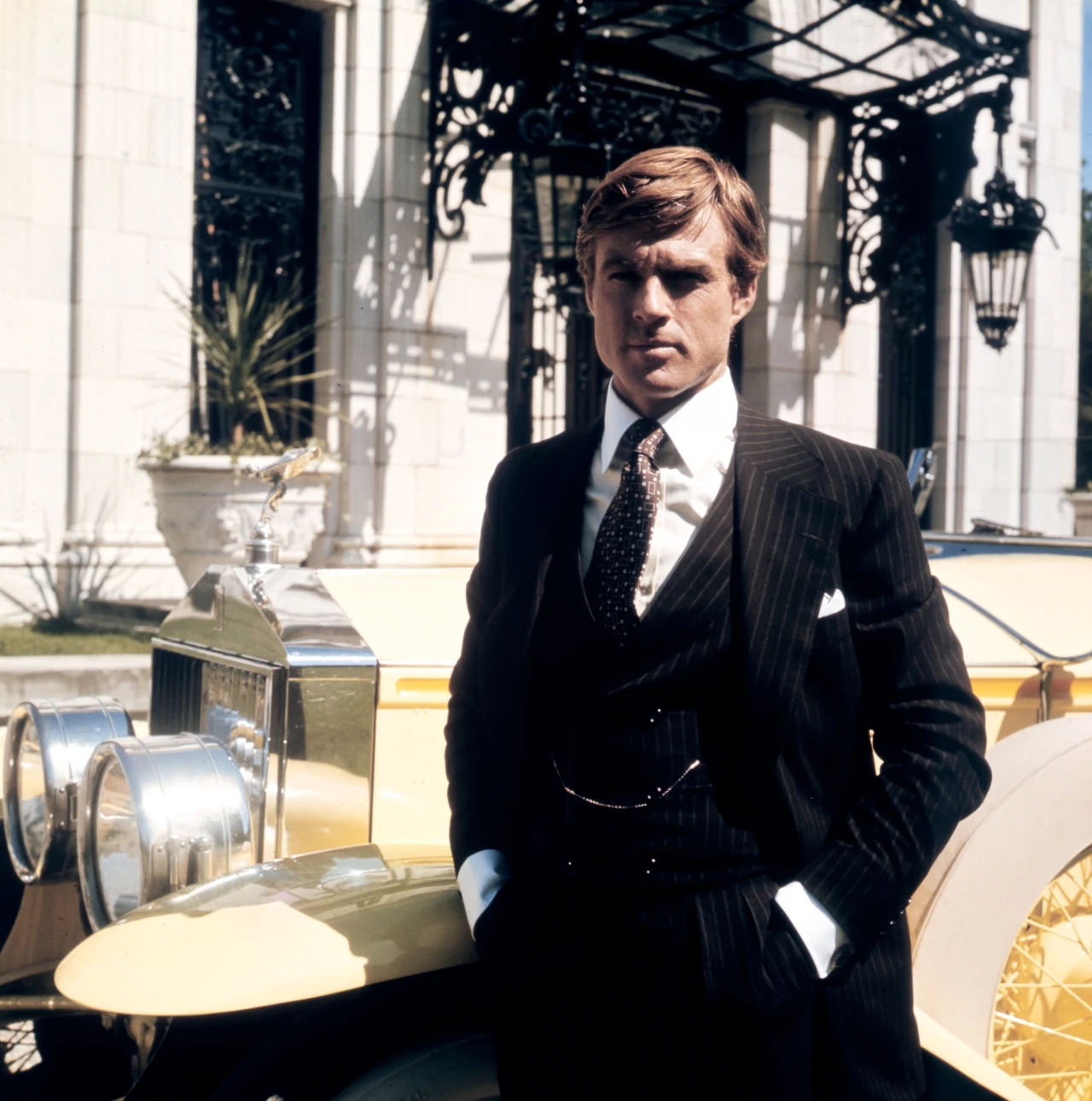 Robert Redford na planie "Wielkiego Gatsby" Robert Redford na planie "Wielkiego Gatsby"