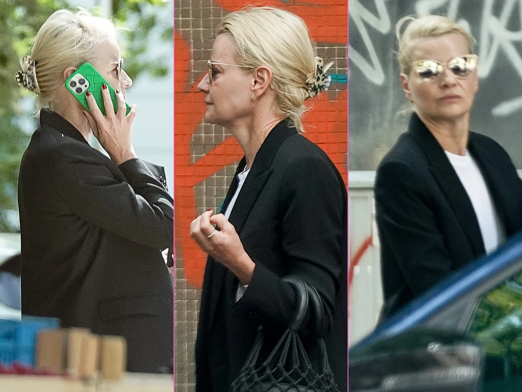 Poważna Kożuchowska na mieście z dzbankiem zamiast torebki Poważna Kożuchowska na mieście z dzbankiem zamiast torebki