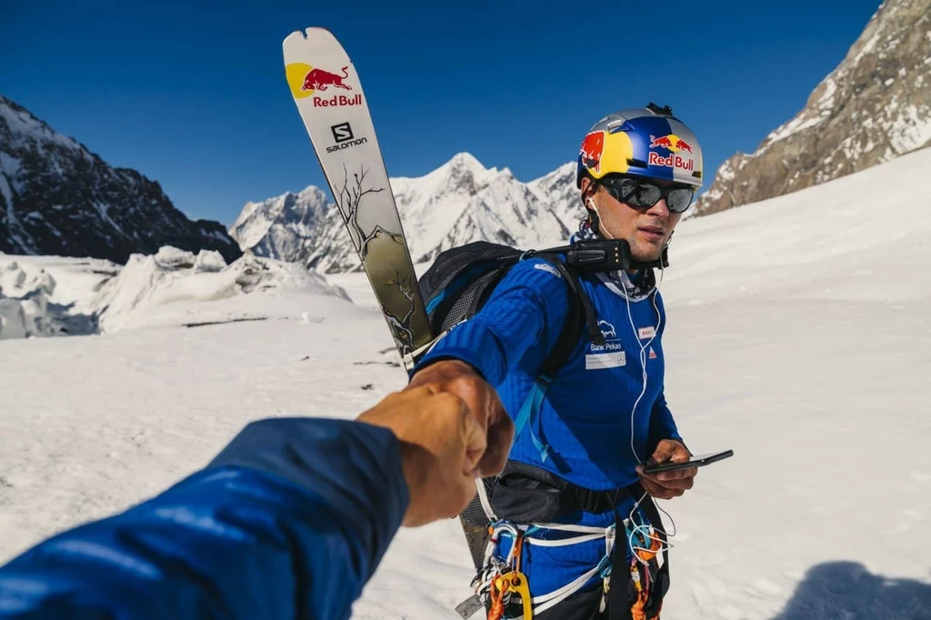 Andrzej Bargiel podczas wyprawy na K2