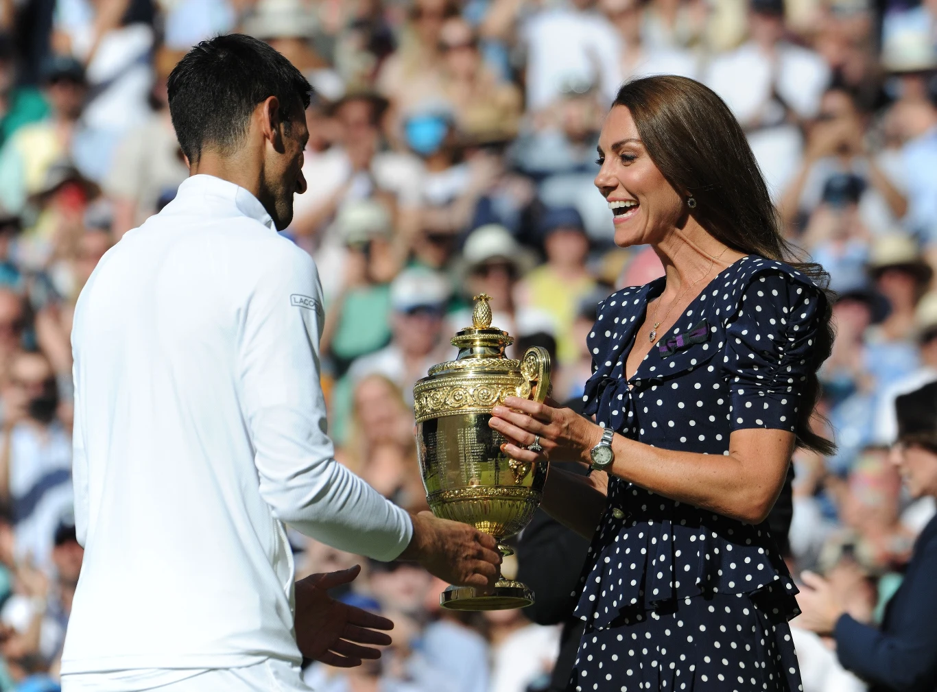 Novak Djoković i księżna Kate po finale Wimbledonu w 2022 roku