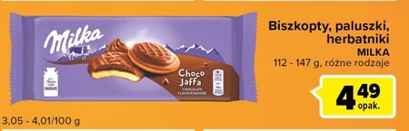 Milka Choco Jaffa Biszkopty z pianką o smaku czekoladowym oblewane czekoladą mleczną 128 g
