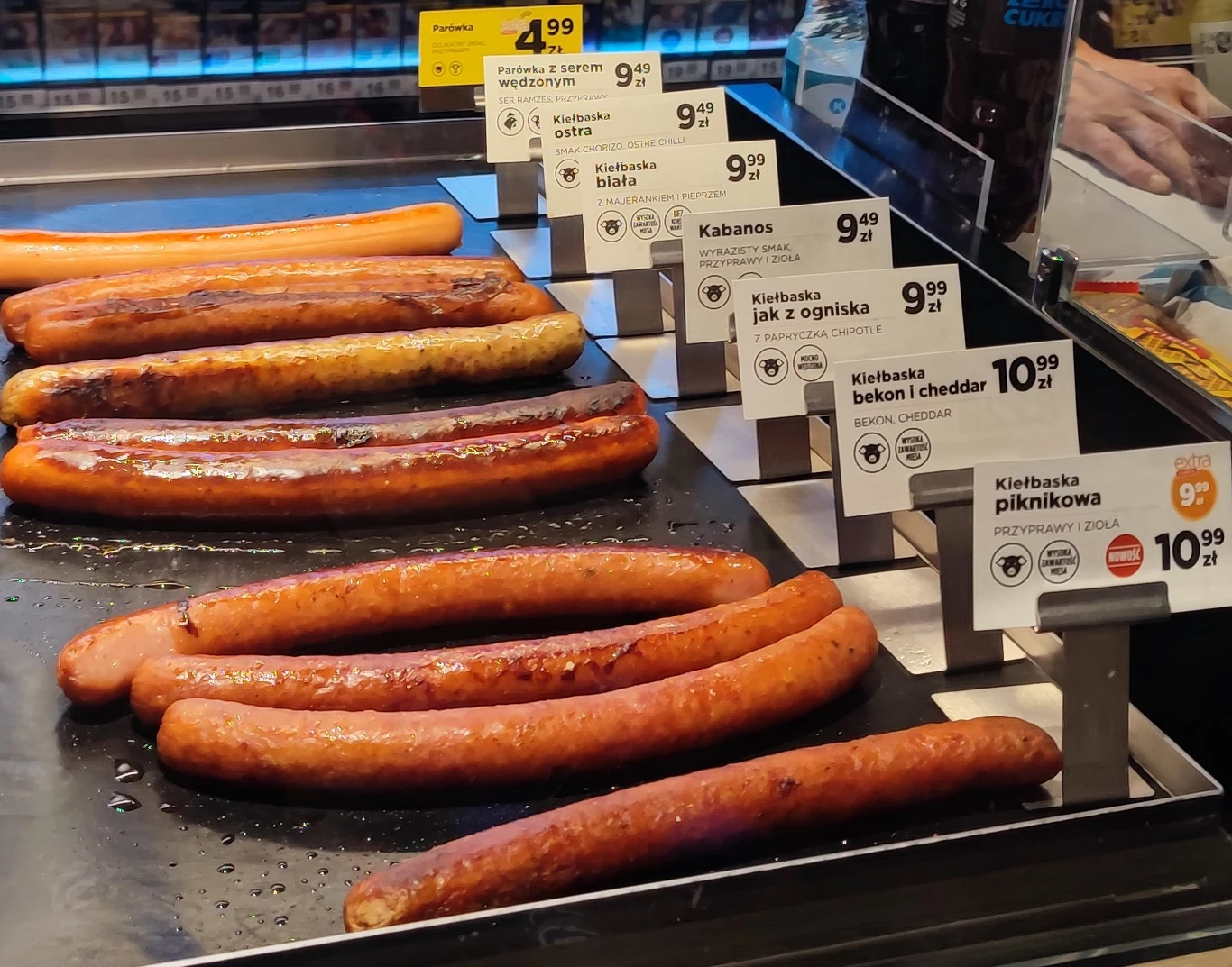 Circle K oferuje największy wybór, jeśli chodzi o ilość kiełbasek i parówek do wyboru.