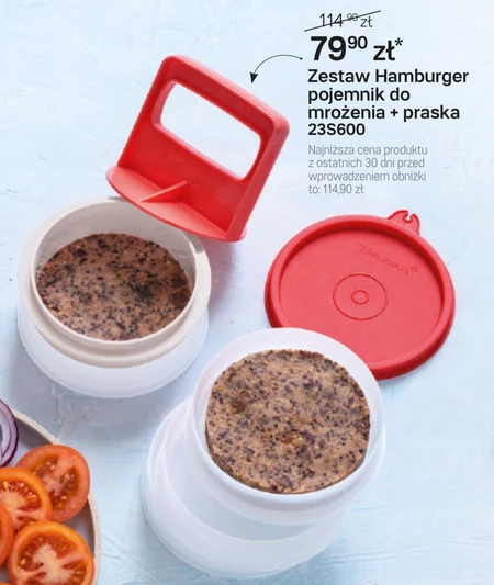 Prasa do hamburgerów Tupperware