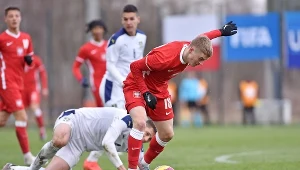 Polska U-19 w meczu z Serbią