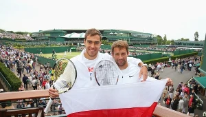 Jerzy Janowicz i Łukasz Kubot podczas "polskiego" Wimbledonu 2013