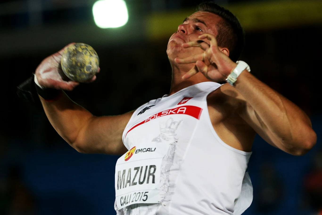 Szymon Mazur w czasie mistrzostw świata juniorów w młodszych w Cali (2015)