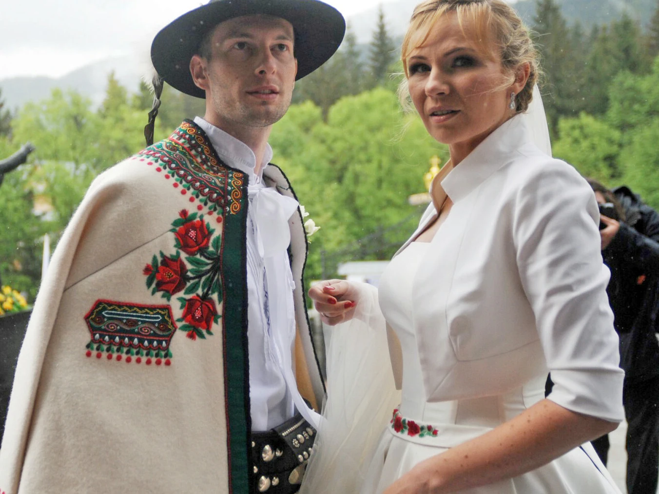 Anna Guzik i Wojciech Tylka w dniu ślubu Anna Guzik i Wojciech Tylka w dniu ślubu