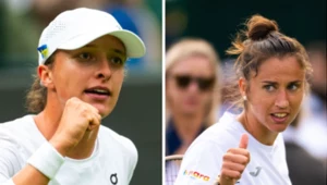 Iga Świątek (z lewej) i Sara Sorribes Tormo (z prawej)