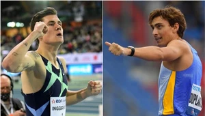Jacob Ingebrigtsen (po lewej) i Armand Duplantis