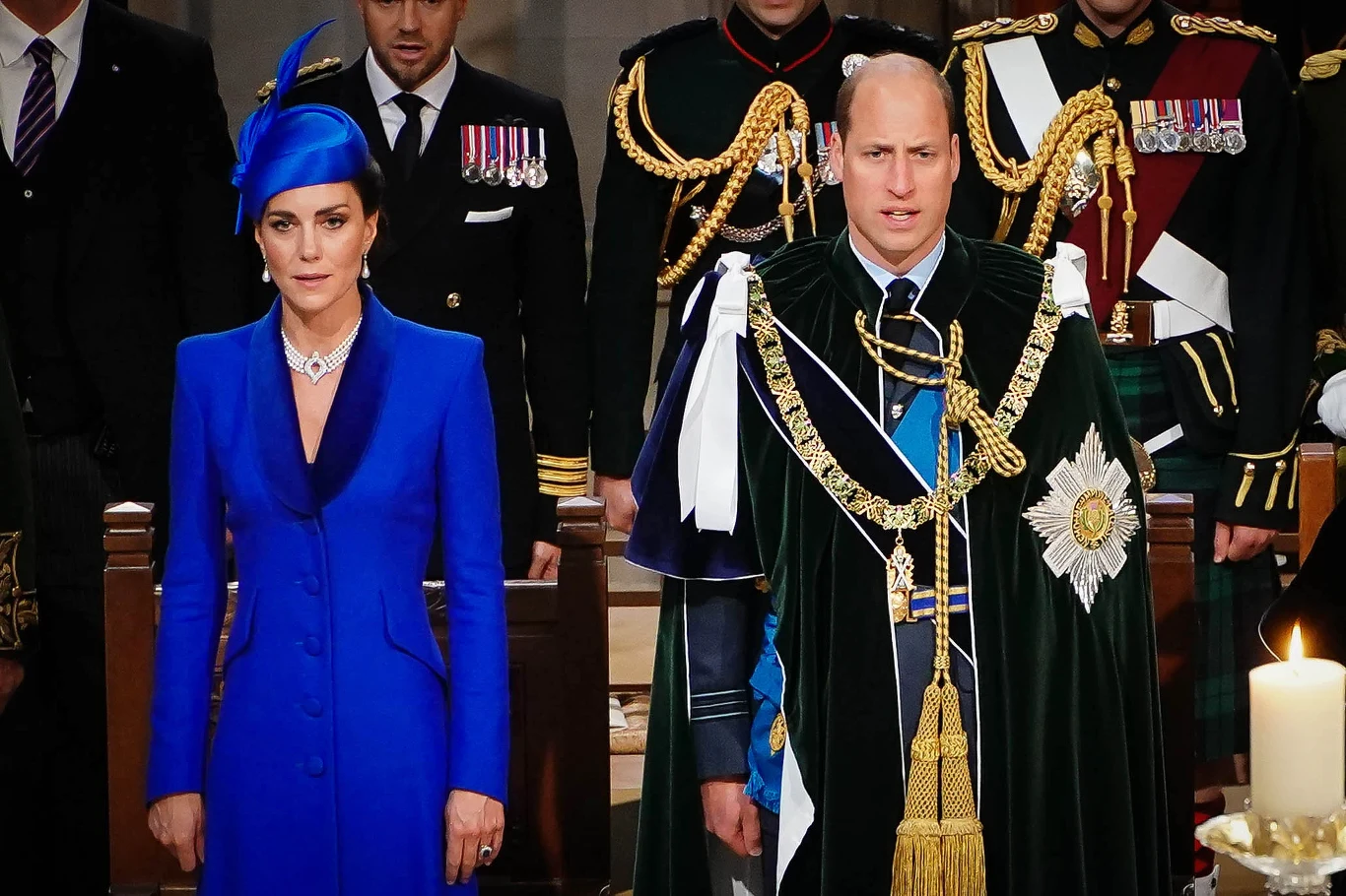 Kate i William podczas szkockiej koronacji Karola III