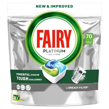 Fairy Platinum Regular Tabletki do zmywarki All In One, 70 tabletek - 0