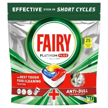 Fairy Platinum Plus Cytryna Tabletki do zmywarki All In One, 25 tabletek - 0