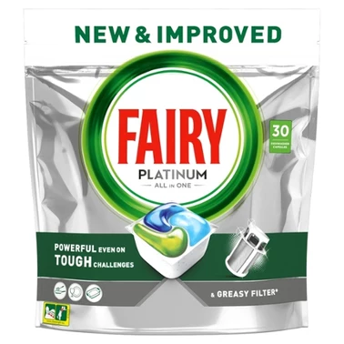 Fairy Platinum Regular Kapsułki do zmywarki All In One, 30 tabletek - 0