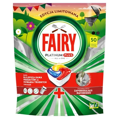 Fairy Platinum Cytryna Kapsułki do zmywarki All In One, 50 tabletek - 0