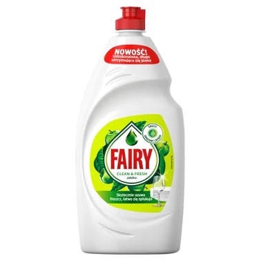 Fairy Clean & Fresh Jabłko Płyn do mycia naczyń zapewniający lśniąco czyste naczynia 900ml - 0