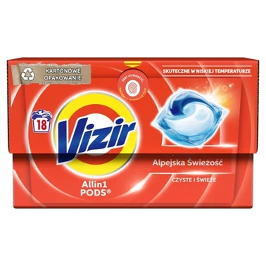 Vizir Platinum PODS Alpine Fresh Kapsułki do prania, 18 prań - 1