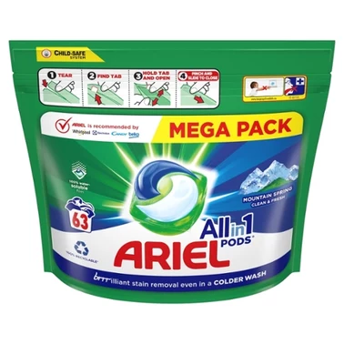 Ariel All-in-1 PODS Kapsułki z płynem do prania, 63prań - 1