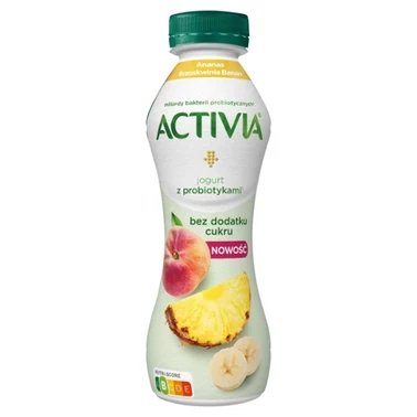 Activia Jogurt bez dodatku cukru brzoskwinia ananas banan 270 g - 2