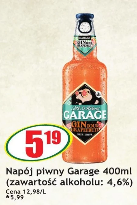 Seth & Riley's Garage Mix piwa i napoju o smaku grejpfruta i jałowca 400 ml