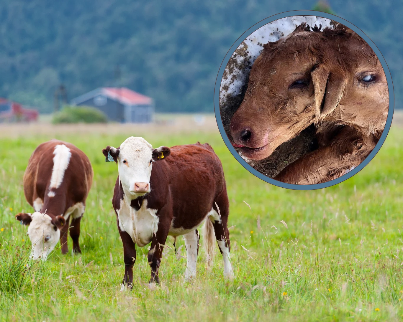 Niezwykłe krowie dziecko urodziło się z dwiema głowami. To zdarza się wyjątkowo rzadko/Pixel/Instagram