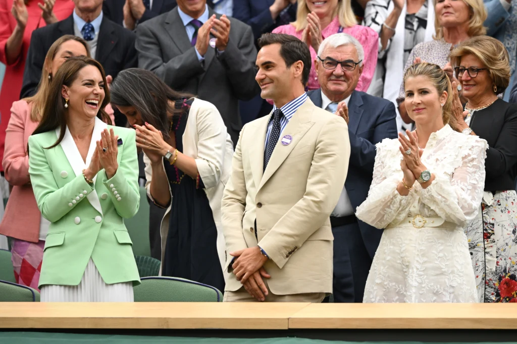 Księżna Kate, Roger Federer, Mirka Federer Księżna Kate, Roger Federer, Mirka Federer