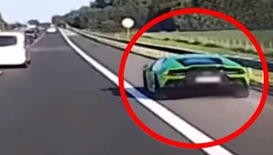 Kierowca Lamborghini pomylił autostradę A4 z torem. Policjanci proszą o pomoc