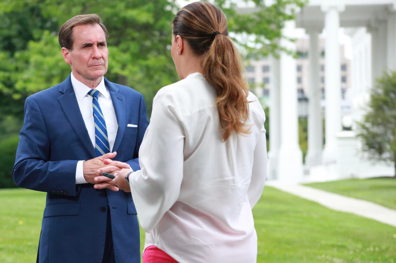 John Kirby, rzecznik Rady Bezpieczeństwa Narodowego USA w rozmowie z Magdą Sakowską