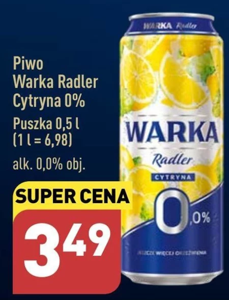 Warka Radler Mix piwa 0 % i lemoniady cytryna 500 ml