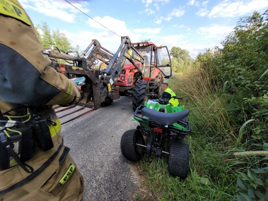 Wypadek w gminie Iława. Rannych zostało dwoje dzieci Wypadek w gminie Iława. Rannych zostało dwoje dzieci