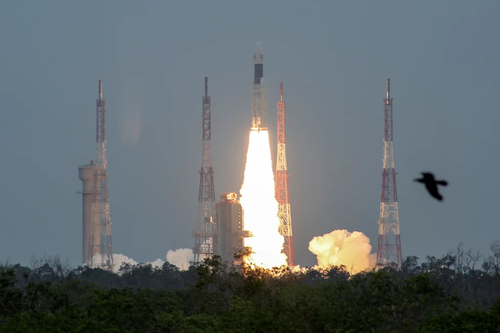 Wystrzelenie Chandrayaan-2 z centrum kosmicznego Satish Dhawan w Sriharikota