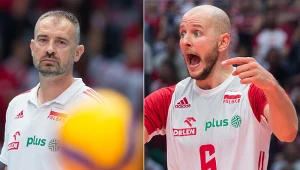 Reprezentacja Polski w siatkówce. Na zdjęciu selekcjoner Nikola Grbić oraz jego podopieczny Bartosz Kurek