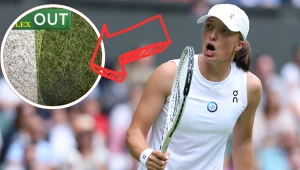 Iga Świątek na Wimbledonie podczas meczu z Chorwatką Petrą Martić