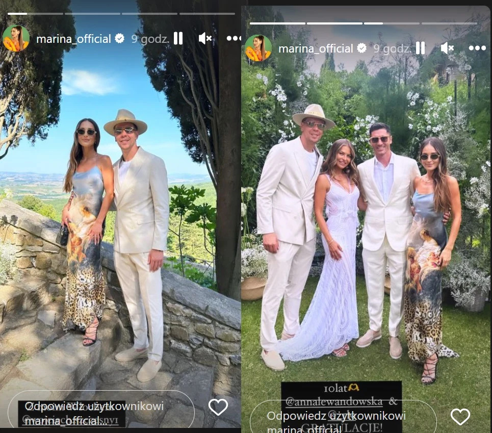 Drugi ślub Lewandowskich /https://www.instagram.com/marina_official/?hl=pl