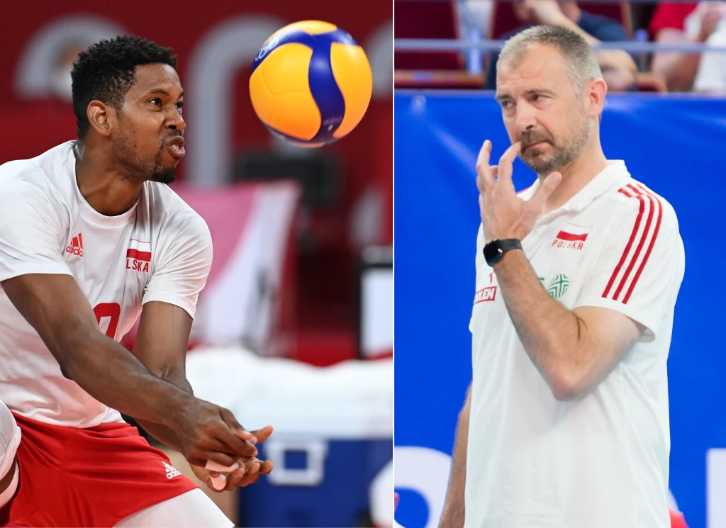 As reprezentacji Polski Wilfredo Leon oraz selekcjoner Nikola Grbić As reprezentacji Polski Wilfredo Leon oraz selekcjoner Nikola Grbić