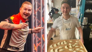 Dimitri Van den Bergh zagra z Krzysztofem Ratajskim w 1/4 finału Poland Darts Masters. Wcześniej sprawdził się w lepieniu pierogów