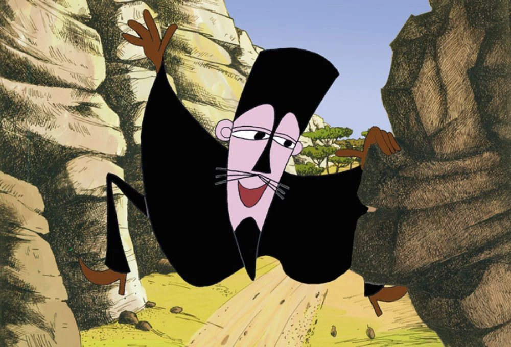 Szpieg z Krainy Deszczowców - kadr z serialu "Porwanie Baltazara Gąbki" (1969-1970)